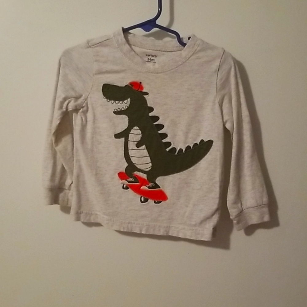 Carter 24m long sleeve dinosaur tshirt